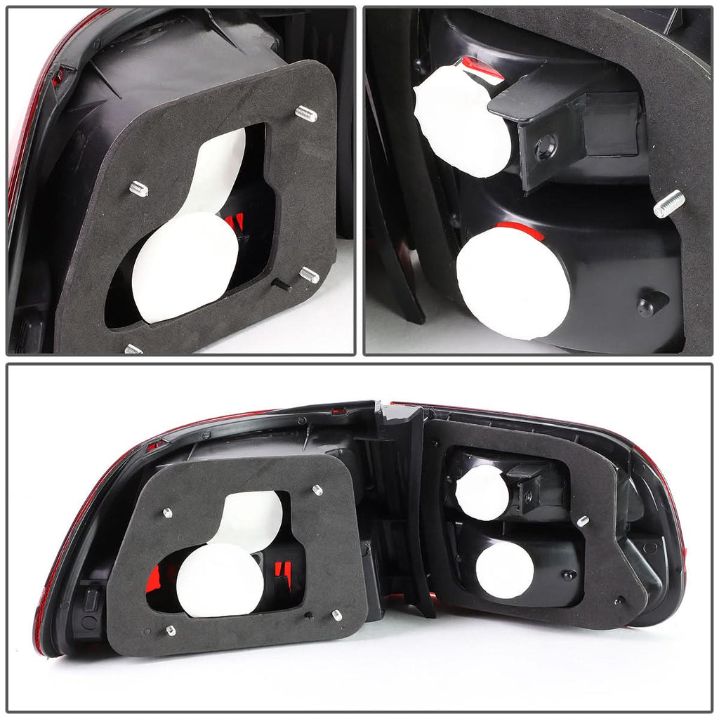 92-95 Honda Civic 2/3-Door Red Smoke Tail Lights