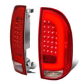 2005-2015 Toyota Tacoma L-Bar Style 3D LED Tail Lights Chrome/Red