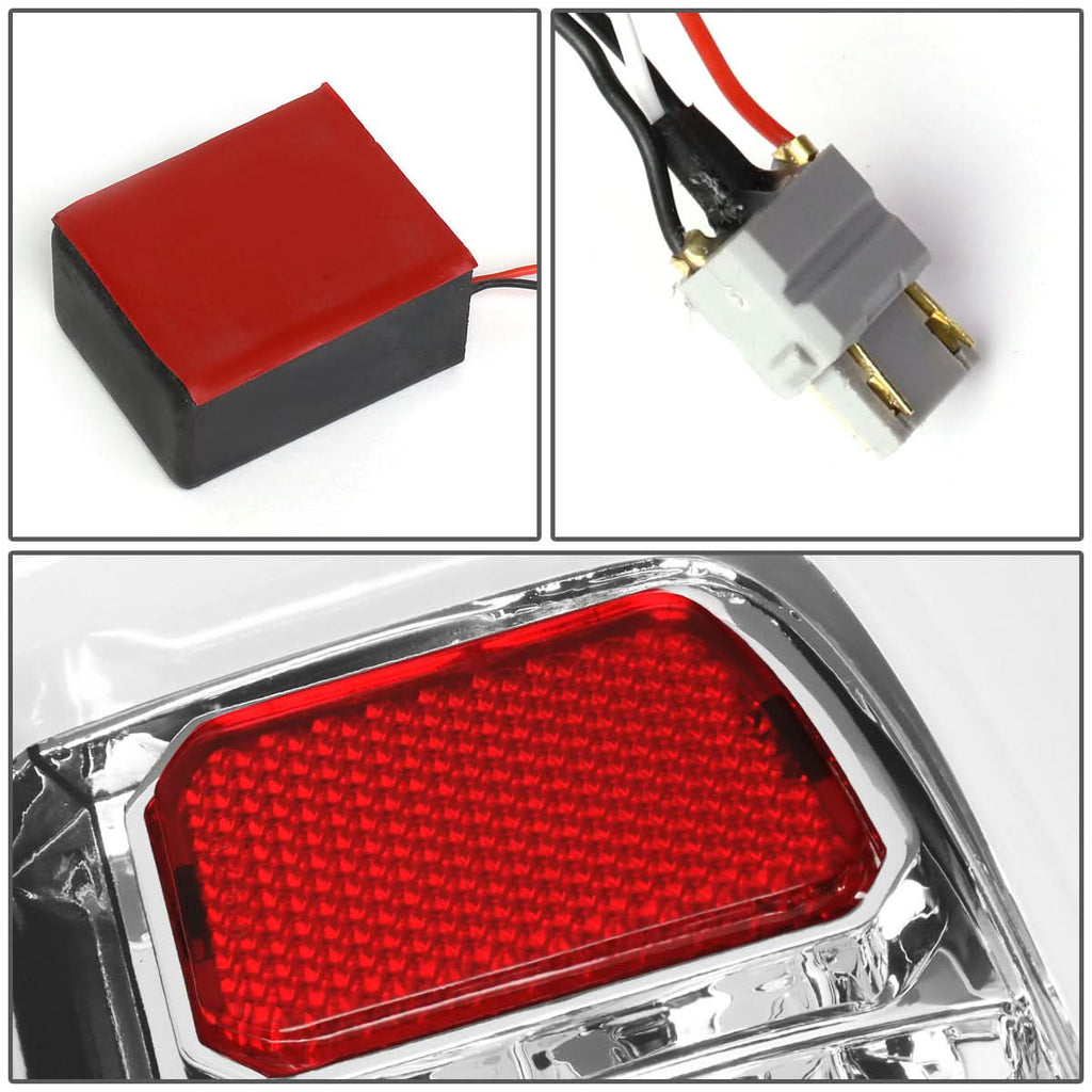14-18 Toyota Tundra Tube Bar Style 3D LED Tail Lights - Chrome/Clear