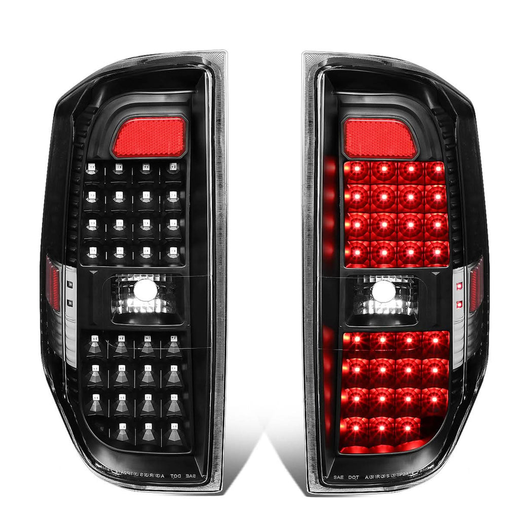 14-18 Toyota Tundra Full LED Tail Lights Black/Clear