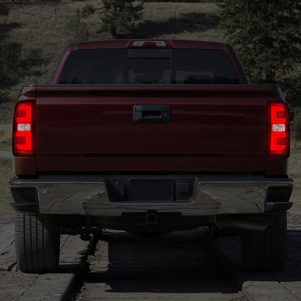 14-19 Chevrolet Silverado / GMC Sierra Dually Red Clear Tail Lights