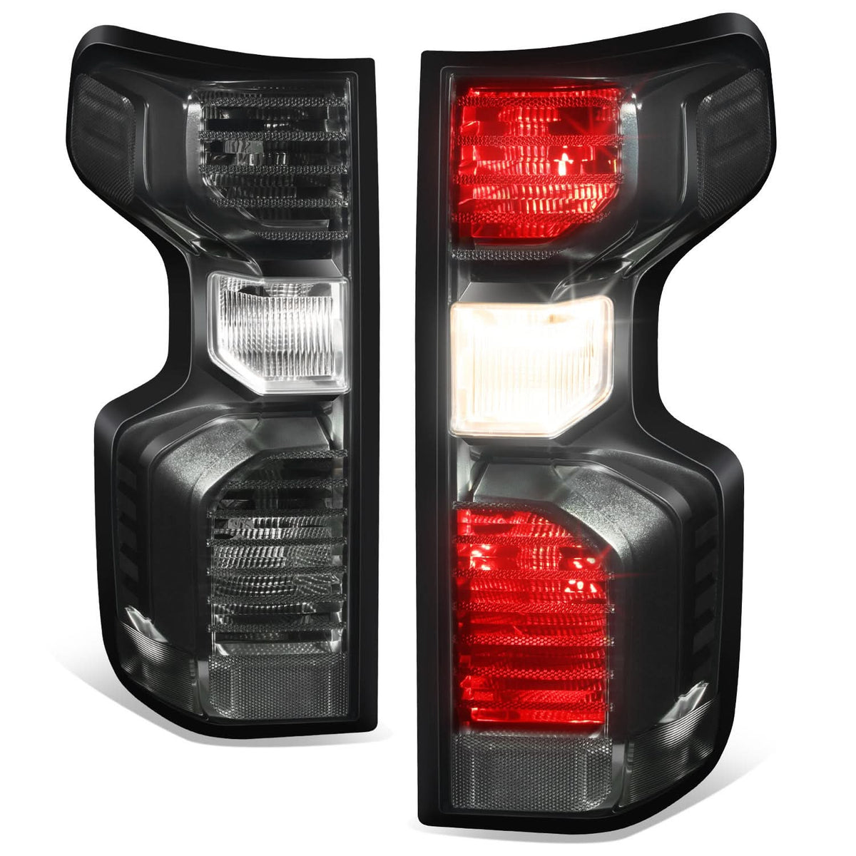 2019-2024 Chevrolet Silverado 1500 LED Tail Lights - Black Smoke