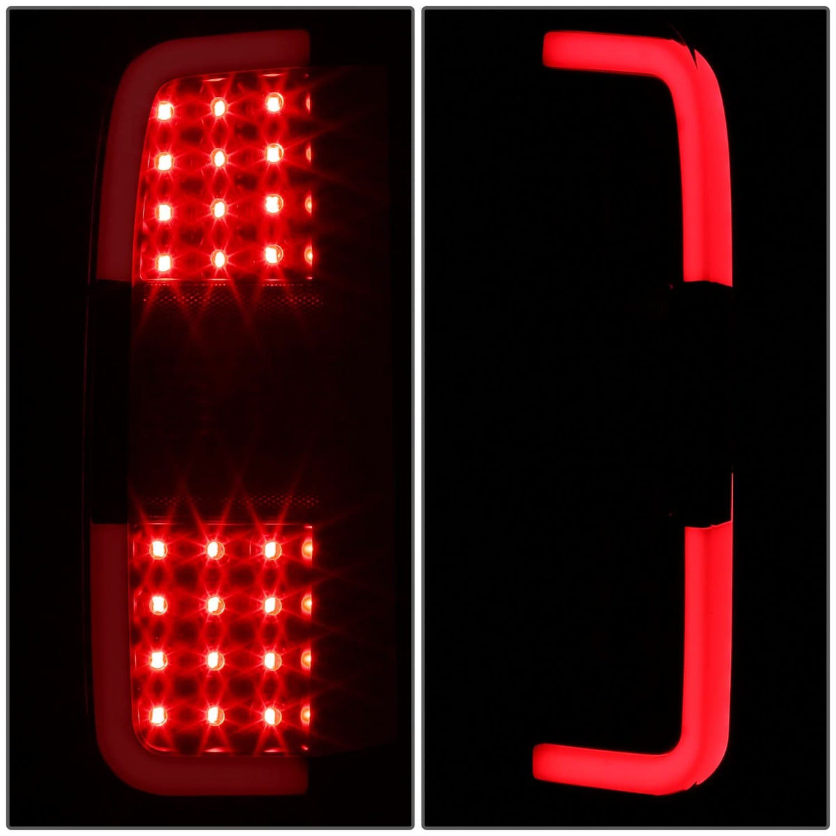 2015-2022 Chevrolet Colorado Black LED Tail Lights Red Clear Lens