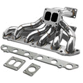 86-92 Toyota Supra Turbo Manifold - Stainless Steel T4 Flange
