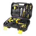 46-Piece Tool Set with Cordless Drill - Black/Yellow