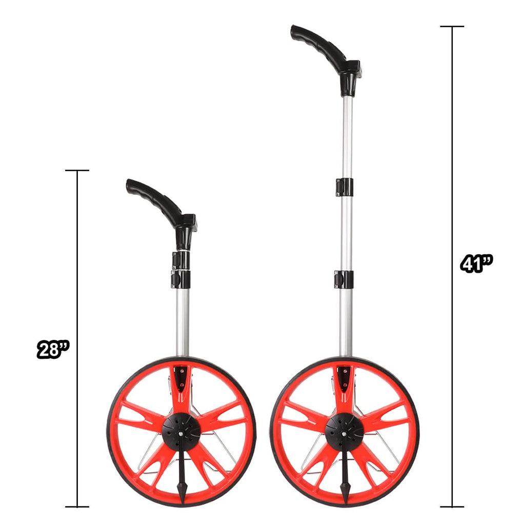 Digital Measuring Wheel with DNA Logo LED Foldable Black Red