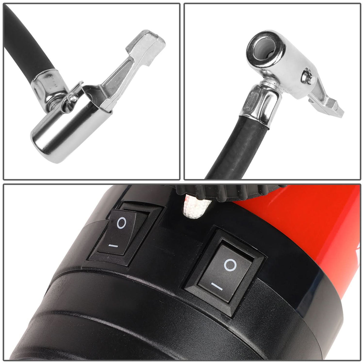 DNA Logo Portable Air Inflator with LED Display and Adapters
