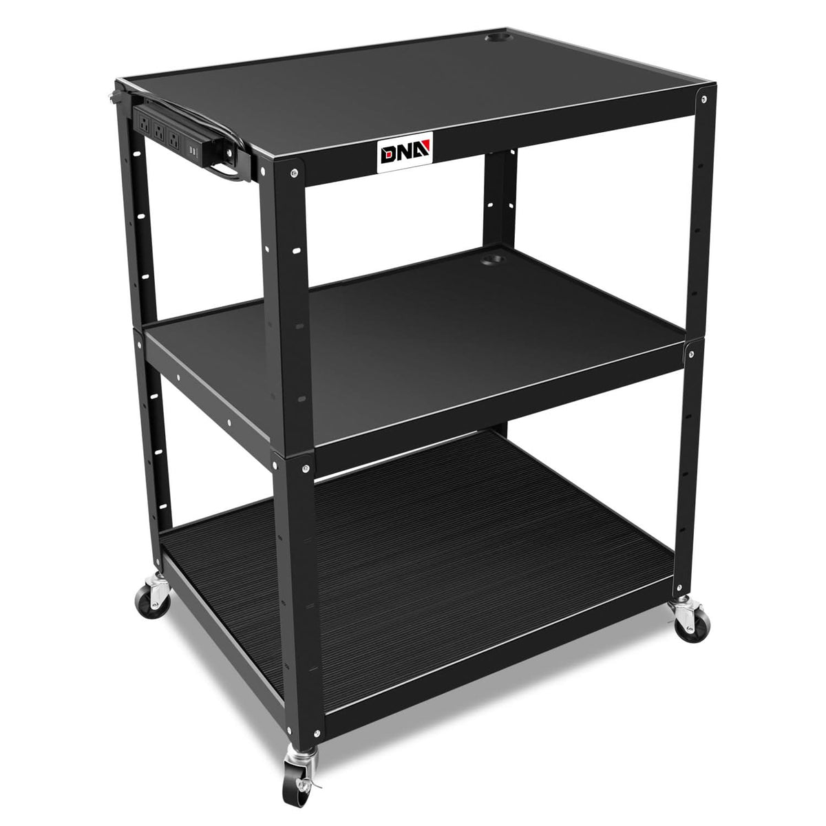 Steel AV Cart 35x25x42 Inch Mobile Storage