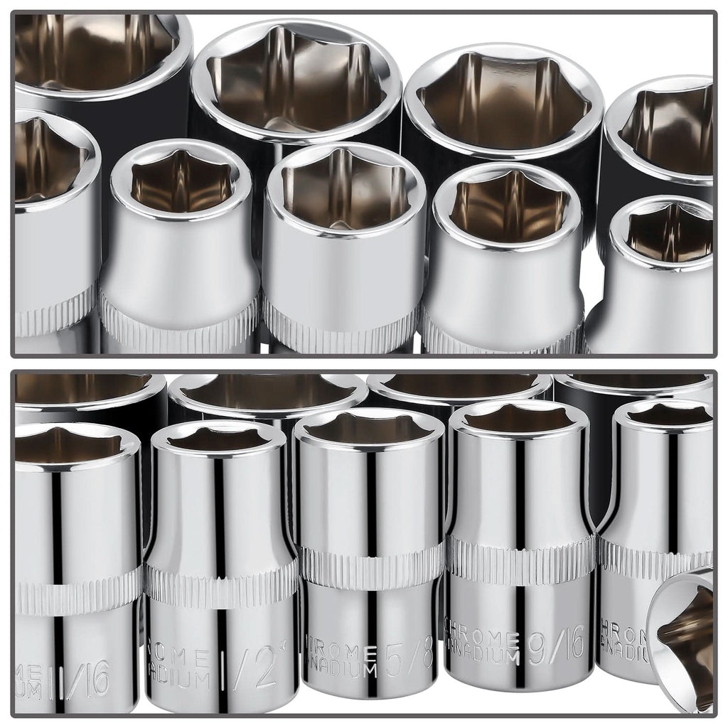 1/2 Inch Drive Socket Set 10 Piece Automotive Tool Kit