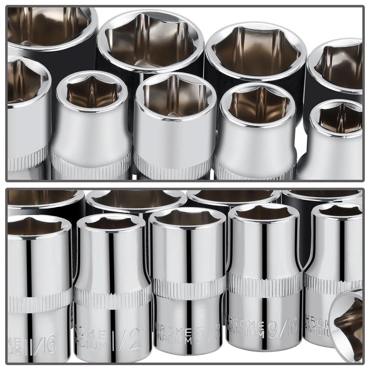 1/2 Inch Drive Socket Set 10 Piece Automotive Tool Kit