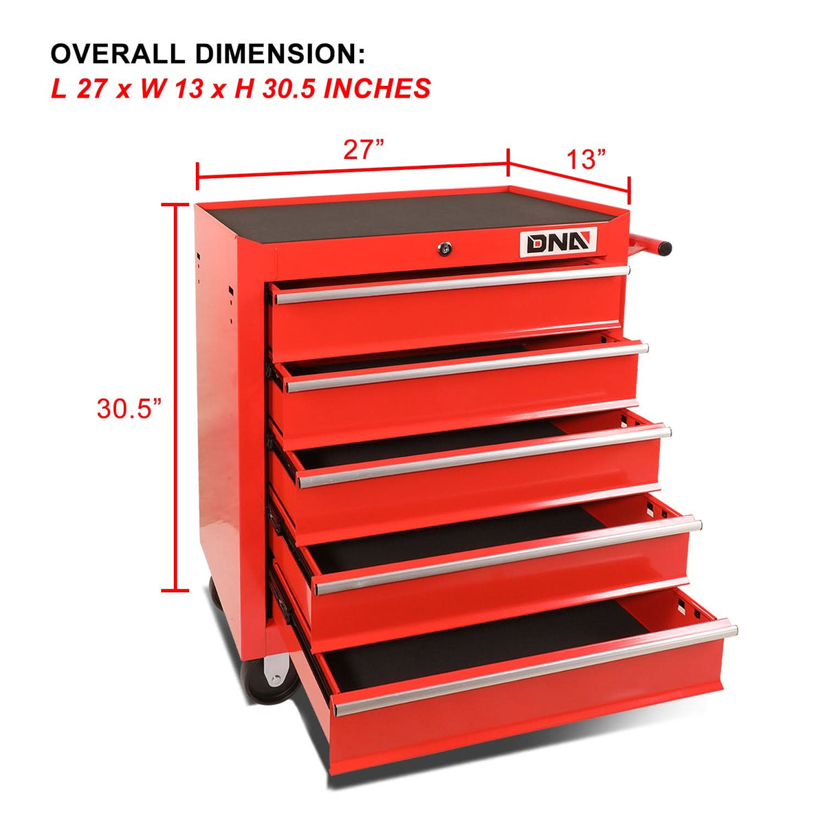 5 Drawer Plastic Roller Cabinet Tool Storage