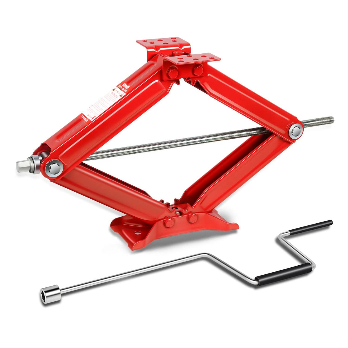 RV Scissor Jack Kit 2PCS 24" 5000LBS Stabilizing Leveling Red Polyurethane
