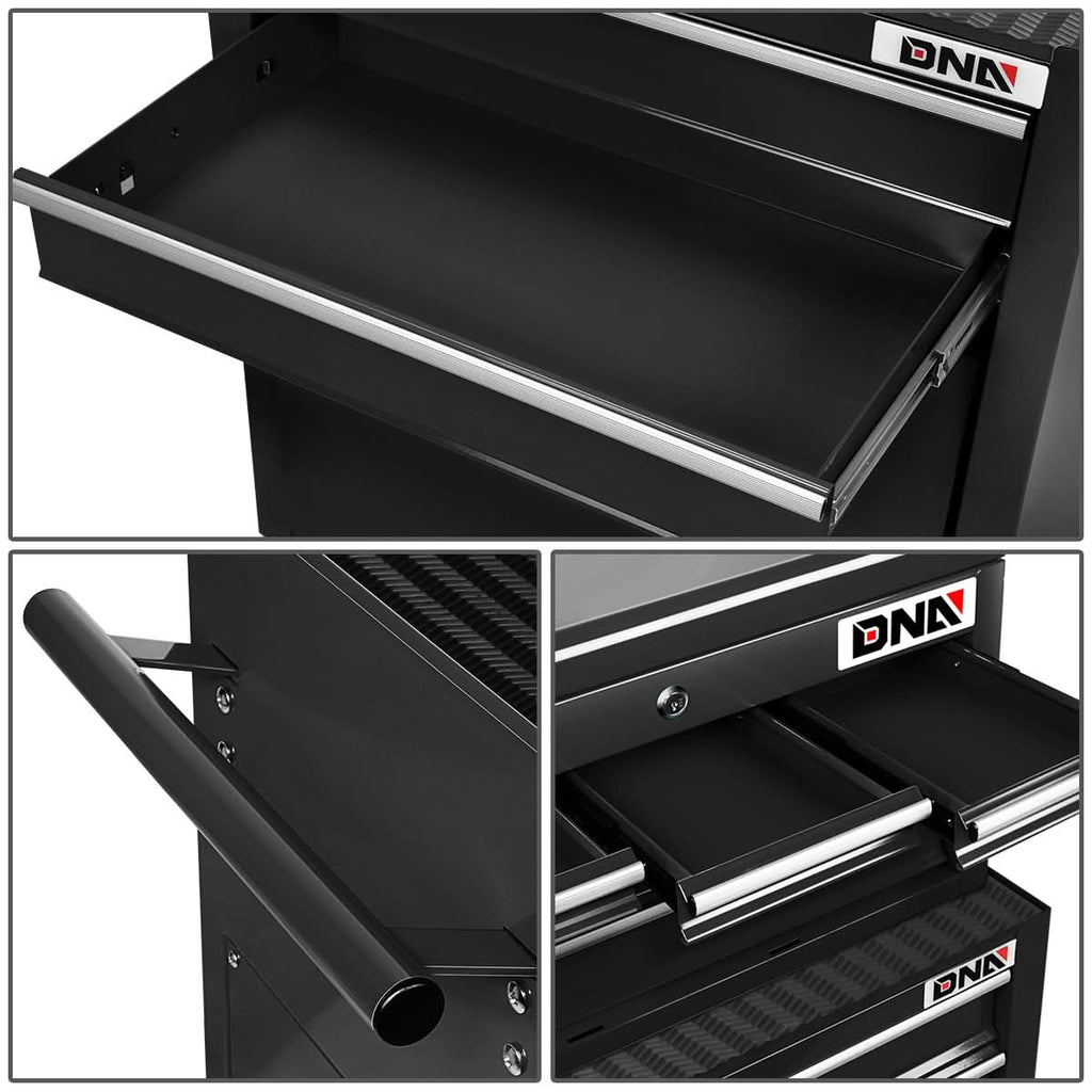 2-Piece Combination Tool Roller Cabinet Set - Black