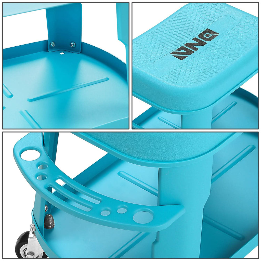 Rolling Car Stool - Blue