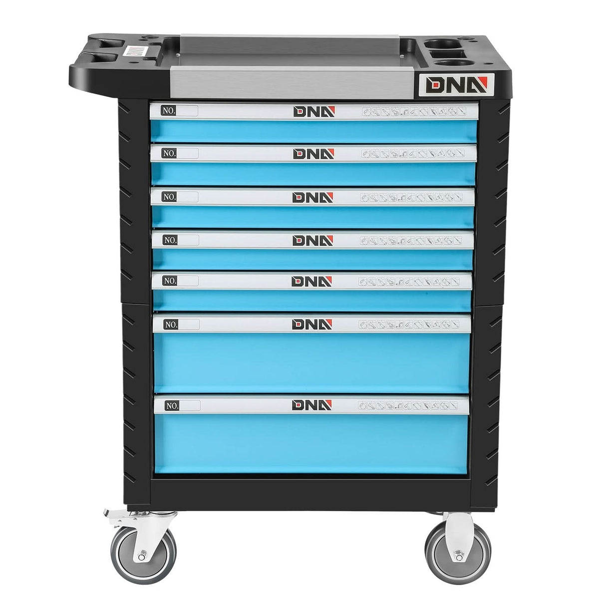7-Drawer Plastic Top Roller Cabinet