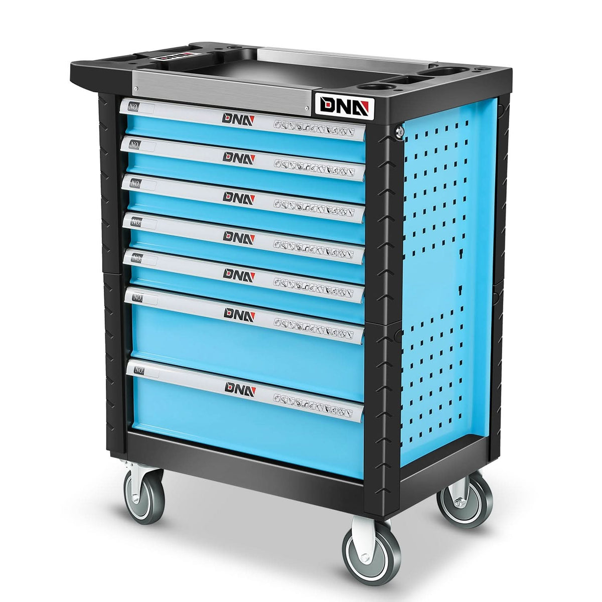 7-Drawer Plastic Top Roller Cabinet