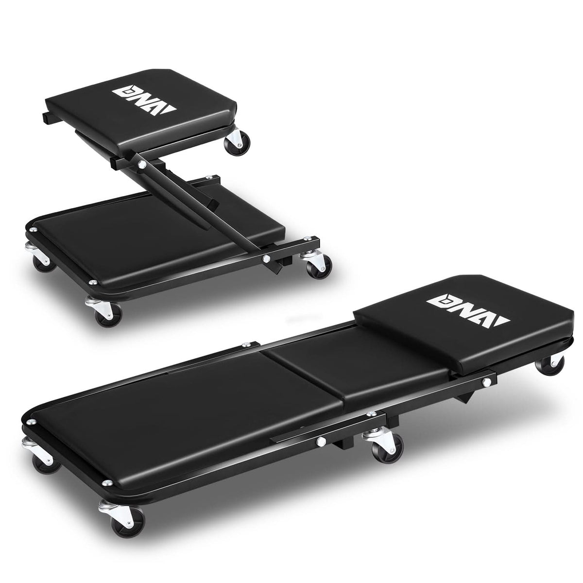 2 in 1 Car Creeper and Seat - 36 Inch Black