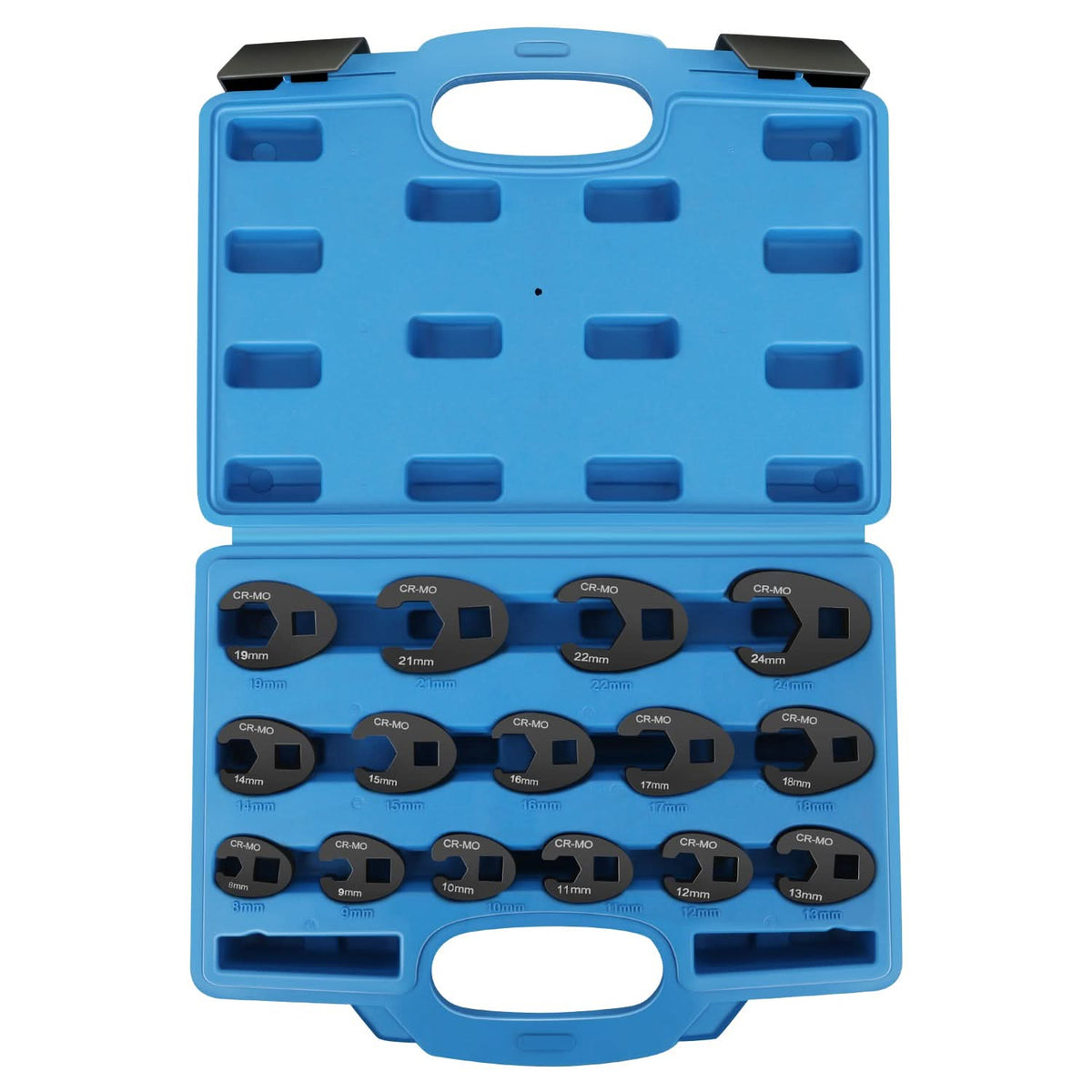 Crowfoot Wrench Set for 8-24mm Flare Nuts - Automotive Tool Kit