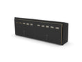 40" Shallow Upper Cabinet Black - Black Door