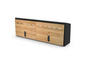 40" Shallow Upper Cabinet Black - Bamboo Door