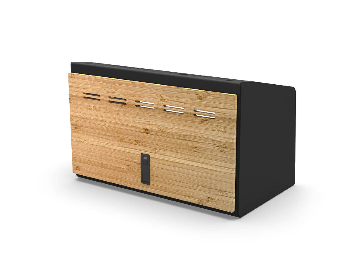 24" Upper Cabinet Black - Bamboo Door