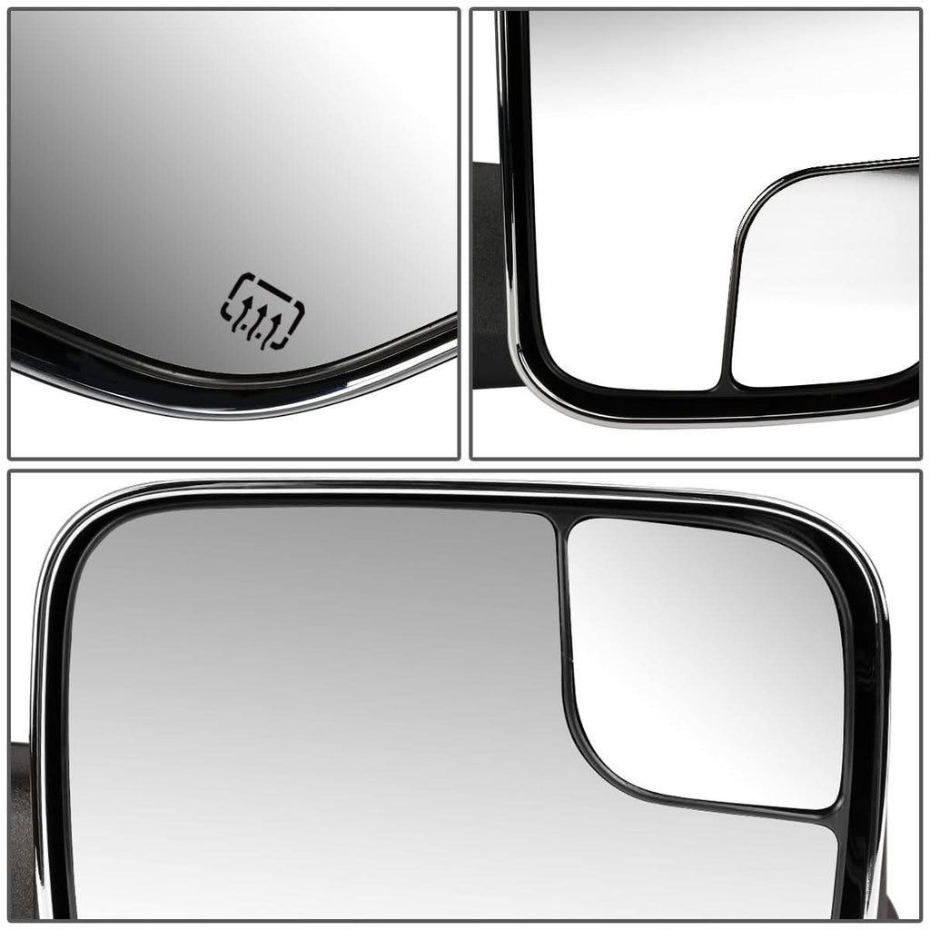 02-09 Dodge Ram Towing Mirrors Pair Powered Heated Chrome Signal