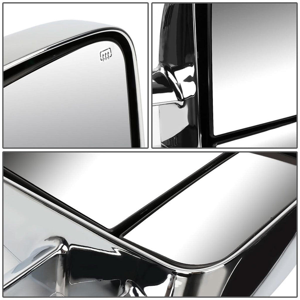 99-02 Chevy Silverado GMC Sierra Towing Mirrors Powered Heated Chrome