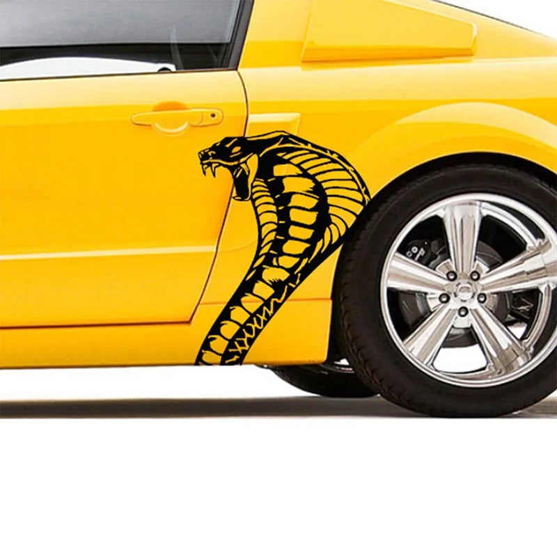 Cobra Snake Head Body Decal 20.5"x26.25" | Vinyl Graphic for Ford Mustang & Cars