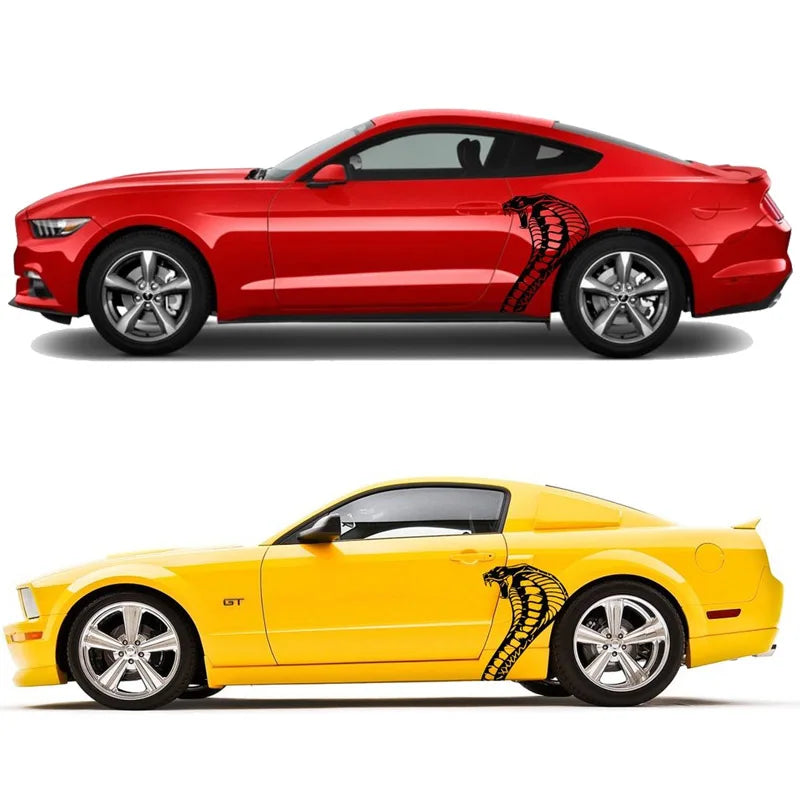 Cobra Snake Head Body Decal 20.5"x26.25" | Vinyl Graphic for Ford Mustang & Cars