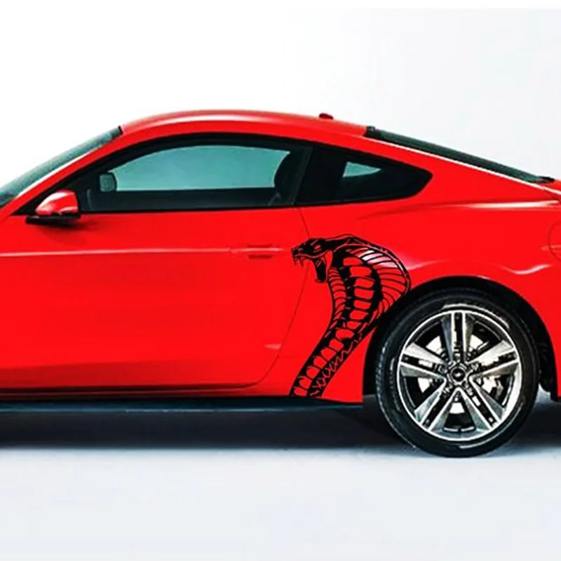 Cobra Snake Head Body Decal 20.5"x26.25" | Vinyl Graphic for Ford Mustang & Cars