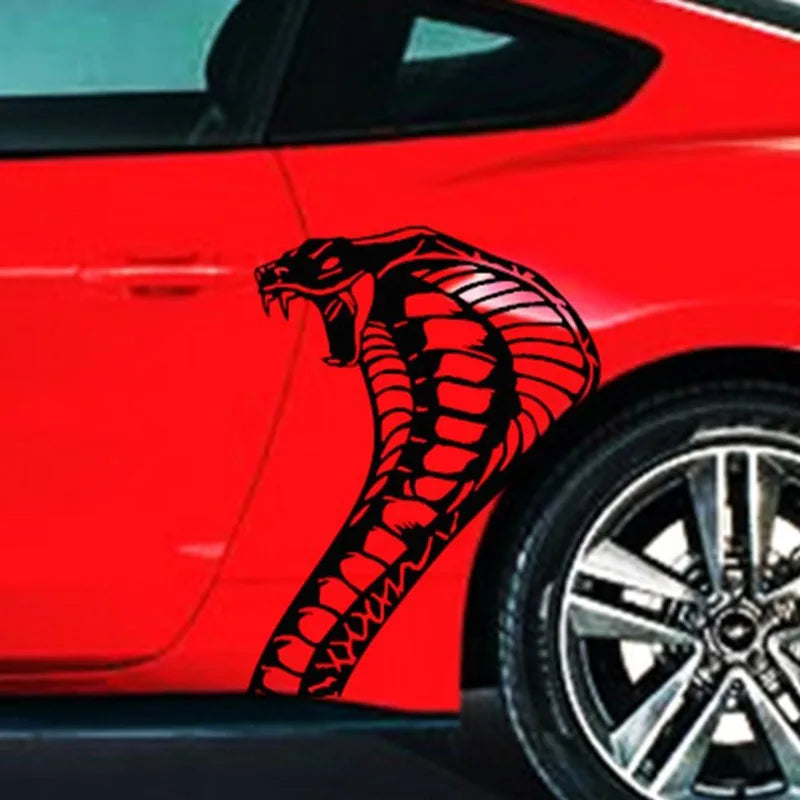 Cobra Snake Head Body Decal 20.5"x26.25" | Vinyl Graphic for Ford Mustang & Cars