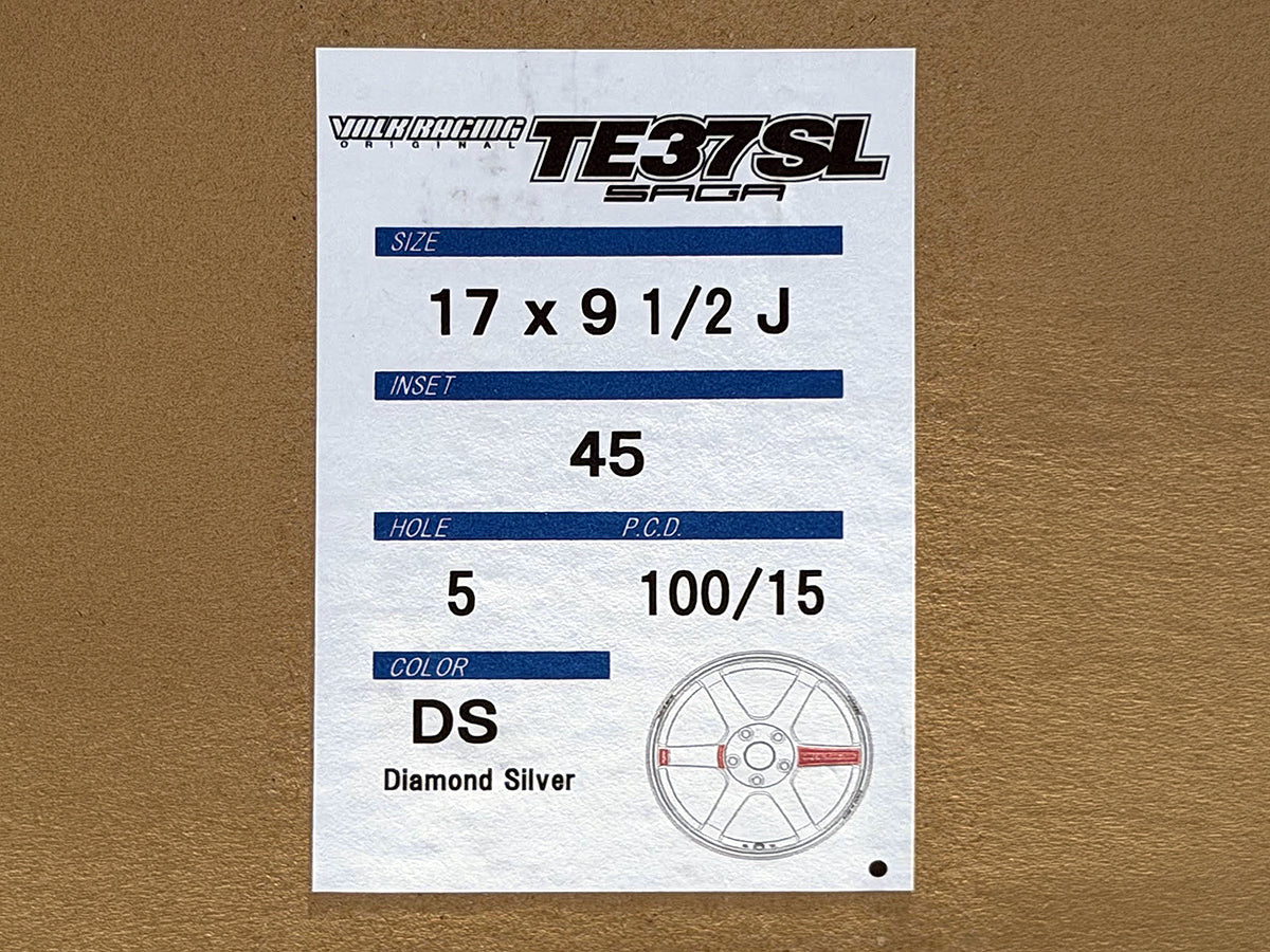 Volk Racing TE37 Saga SL 17x9.5 +45 5x100 Diamond Silver - FRS / BRZ / 86 (Set of 4)