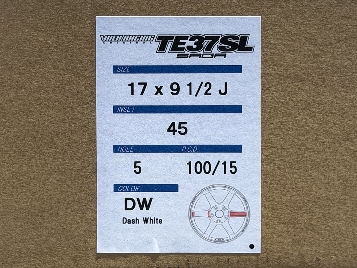 Volk Racing TE37 Saga SL 17x9.5 +45 5x100 Dash White - GR86 / BRZ / FRS (Set of 4)