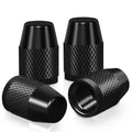 RT 007 Knurled Valve Caps - Black