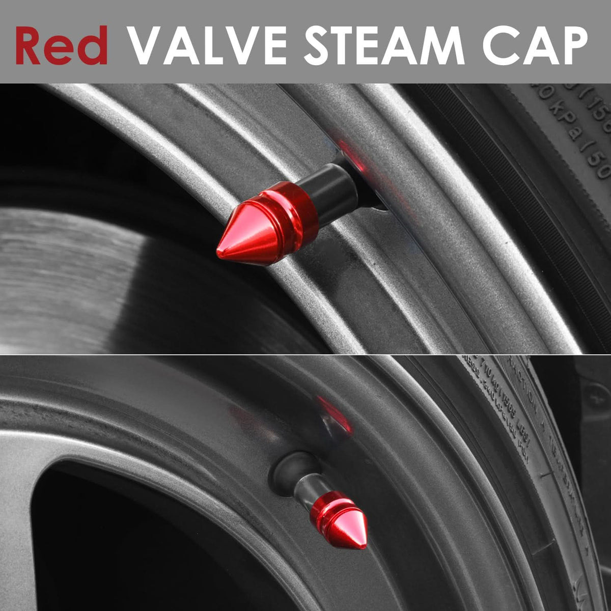 RT 011 Spiked Red Valve Caps