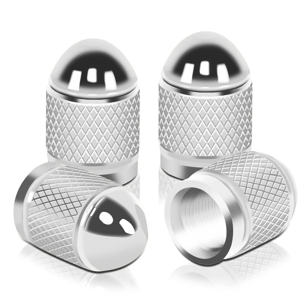 Acorn Grip Valve Caps - Silver