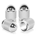 Acorn Grip Valve Caps - Silver