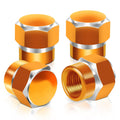 RT 181 Hex Shaved Edges Gold Valve Caps