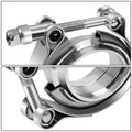 2.5" V-Band Clamp & Flange Set Stainless Steel