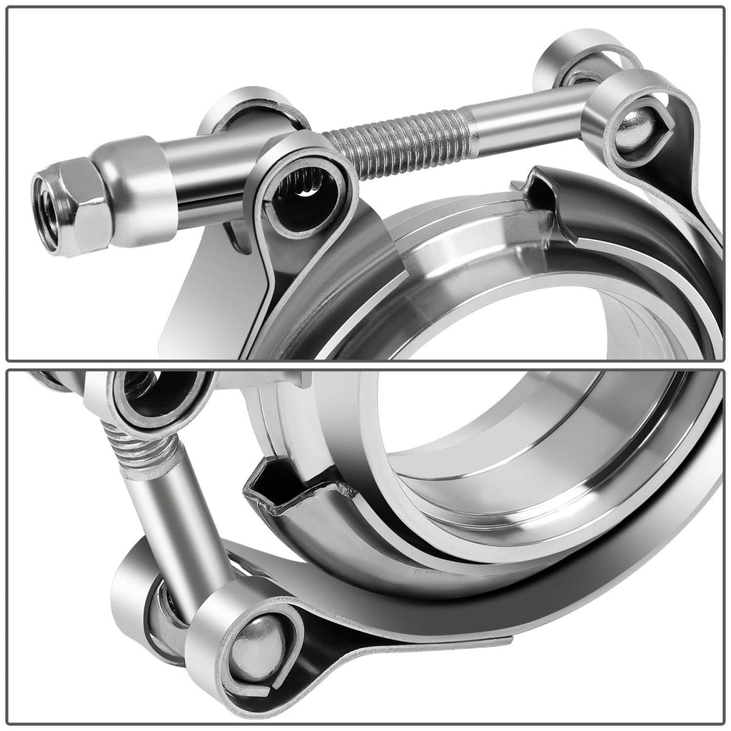 2.5" V-Band Clamp & Flange Set Stainless Steel Exhaust