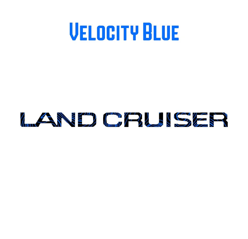 "Land Cruiser" Topographic Rear Tailgate Emblem Overlays - 2024+ Land Cruiser