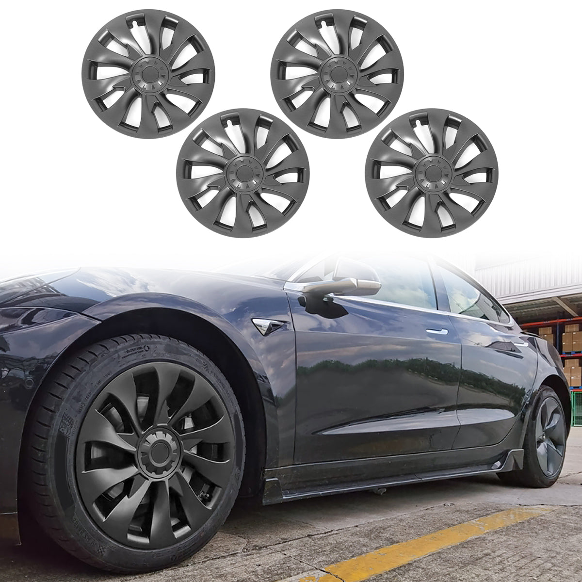2017-2023 Tesla 3 18'' Hubcap Wheel Rim Cover ABS