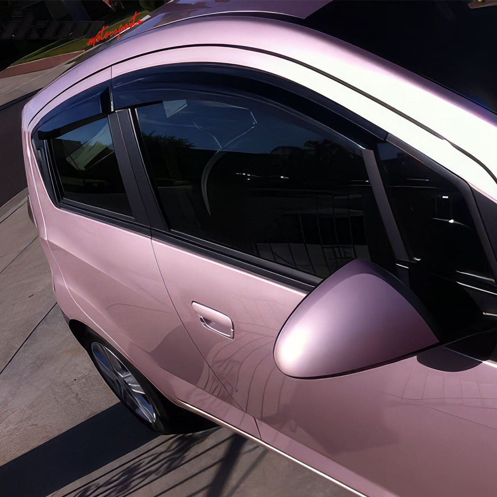 2013-2015 Chevy Spark Hatchback Sedan Acrylic Window Visors 4Pc Set
