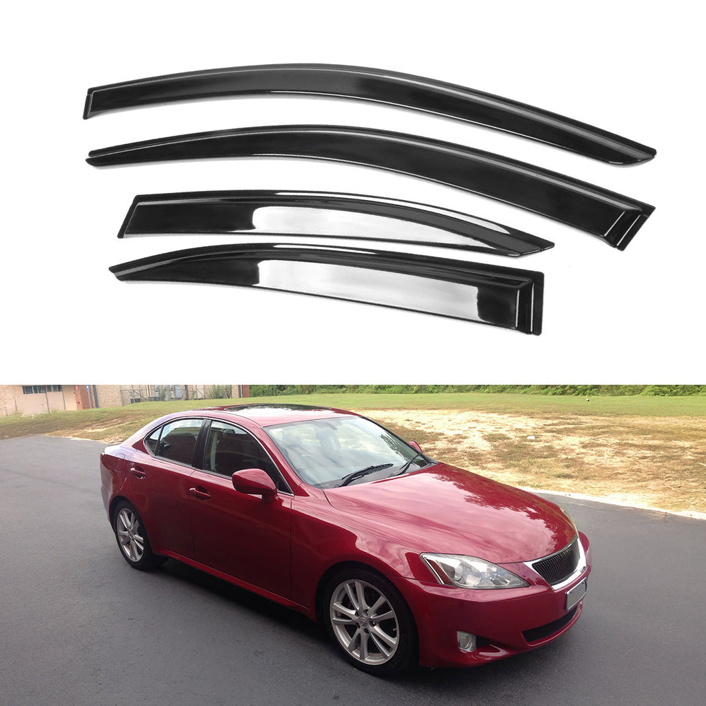 2006-2013 Lexus IS250 IS350 08-14 IS F 4Pc Set Window Visors Acrylic