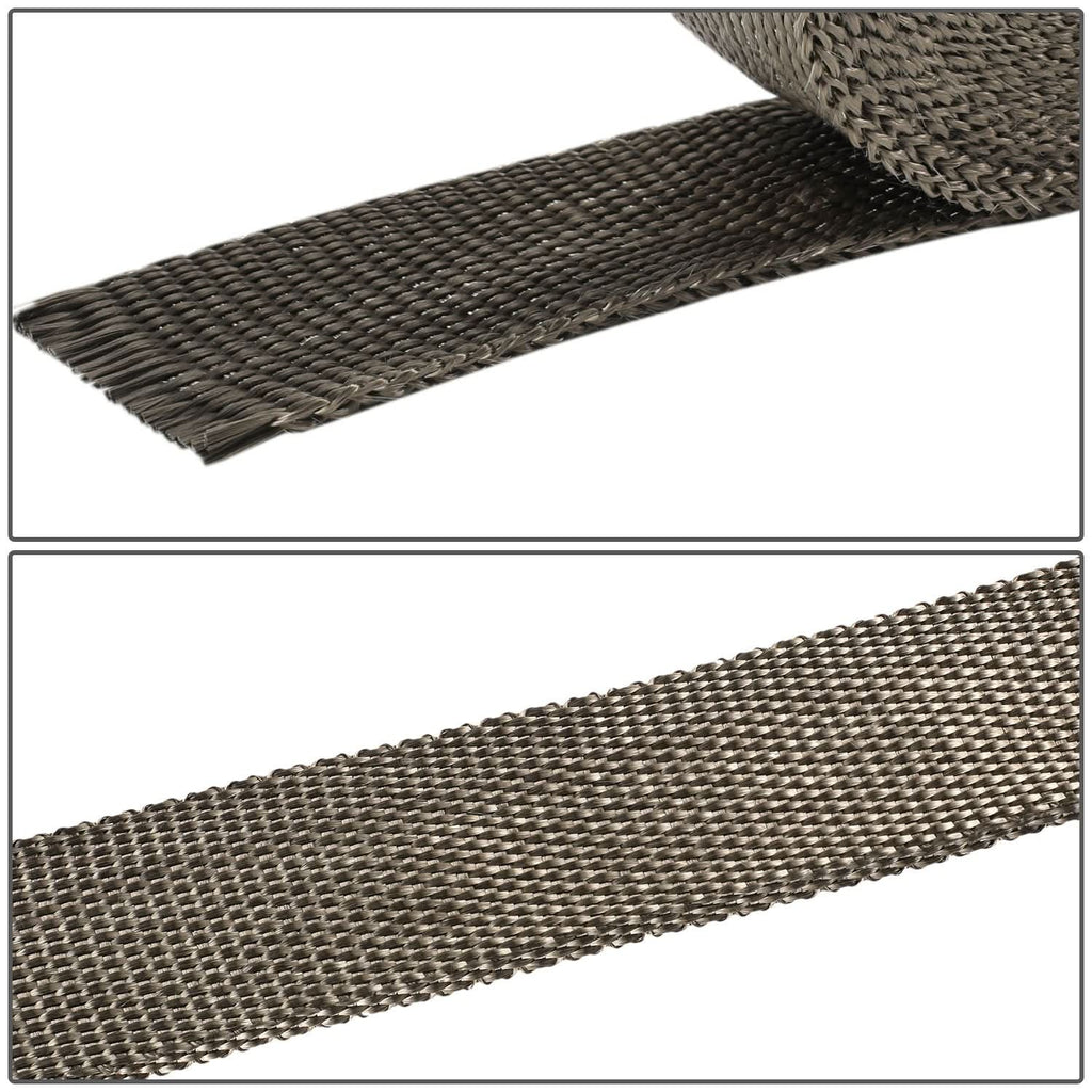 Titanium Type-2 Style Exhaust Heat Wrap - 2" x 30' with Zip Ties