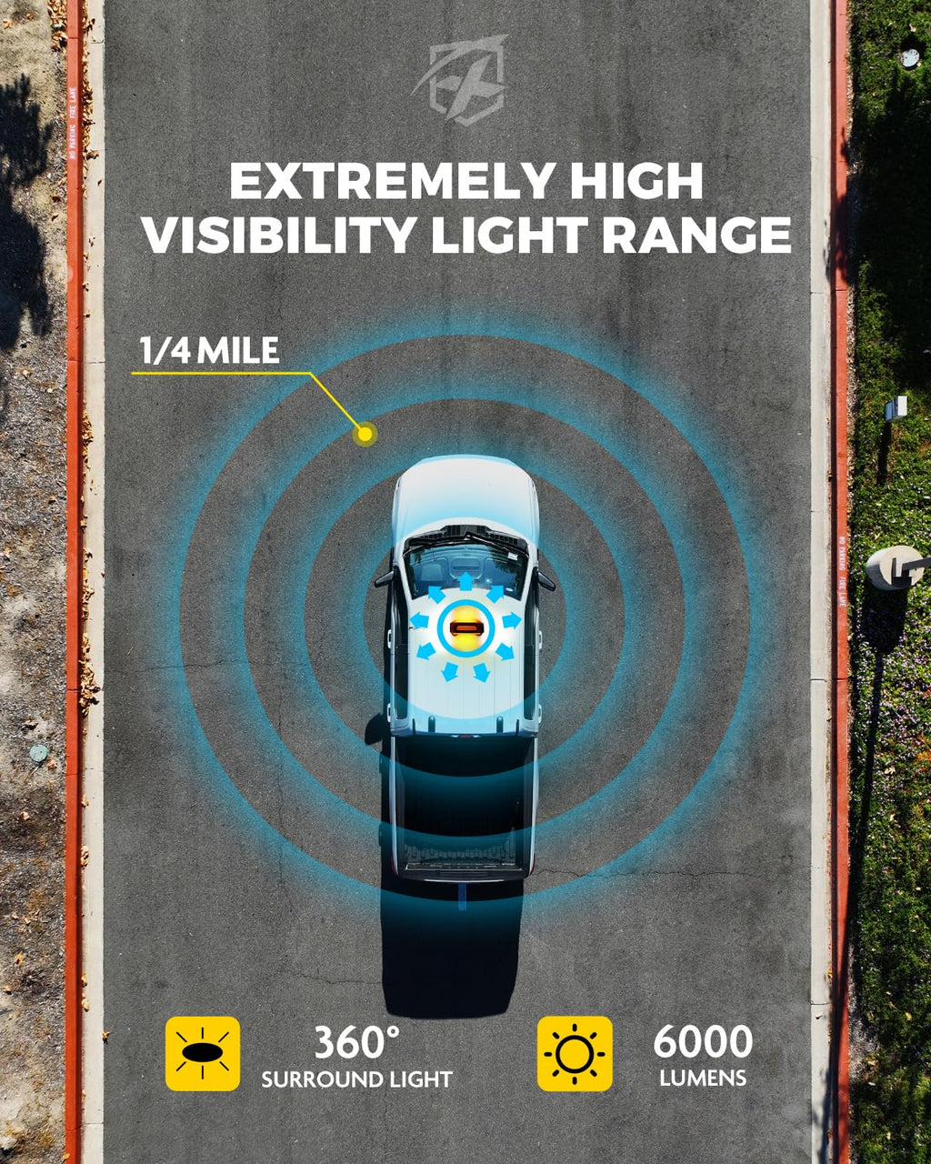 Rooftop Emergency Strobe Light Bar for POV Vehicles Trucks