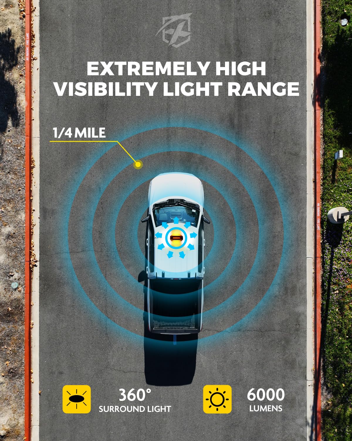 Rooftop Emergency Strobe Light Bar for POV Vehicles Trucks