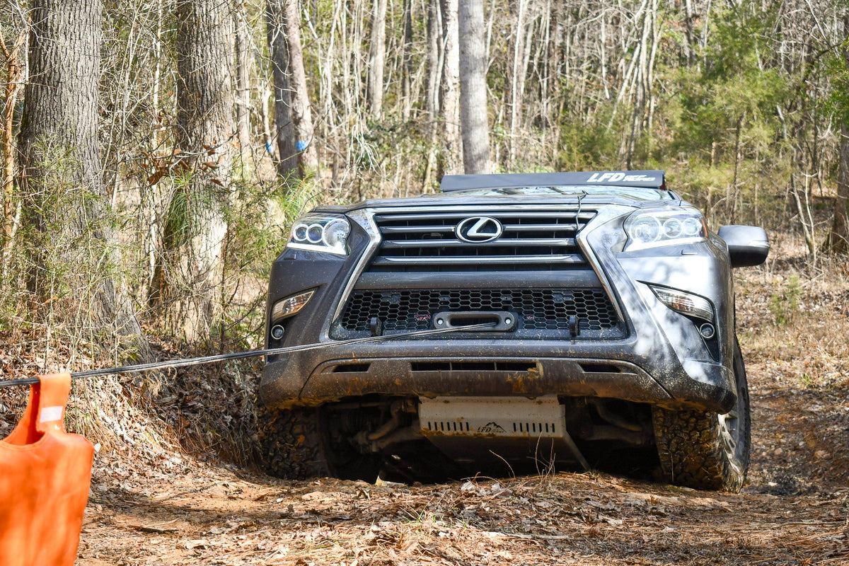 Adjustable Hidden Winch Mount with Recovery Points - GX460
