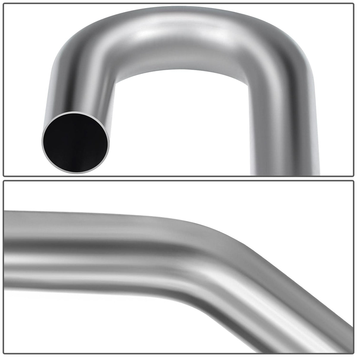 2" OD 45/180 Degree U-Bend Exhaust Pipe Tubing - 18-Gauge