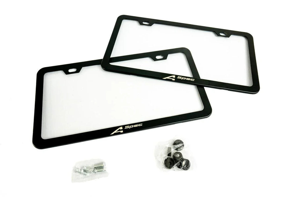 "A Spec" License Plate Frame - Black, Pair